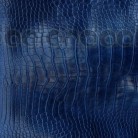 Одежная кожа крокодила синяя ALANDA