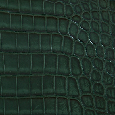 Галантерейная кожа крокодила зеленая ALANDA