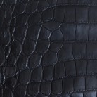 Галантерейная кожа крокодила черная ALANDA