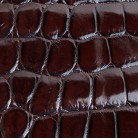 Галантерейная кожа крокодила коричневая ALANDA