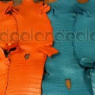 Галантерейные шкуры крокодила оранжевая, бирюзовая ALANDA
