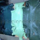 Галантерейная кожа крокодила зеленая ALANDA
